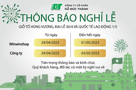Thông báo nghỉ lễ 30/4