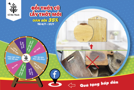 Đổi thớt cũ lấy thớt mới giảm đến 35%