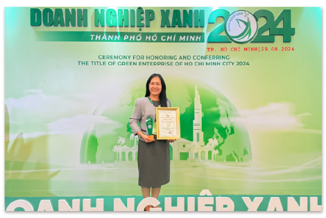 XUNG PHONG PHÁT TRIỂN BỀN VỮNG – GỖ ĐỨC THÀNH TIẾP TỤC NHẬN GIẢI THƯỞNG “DOANH NGHIỆP XANH THÀNH PHỐ HỒ CHÍ MINH NĂM 2024”