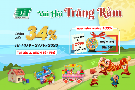 VUI HỘI TRĂNG RẰM - Giảm đến 34% đồ chơi WINWINTOYS tại AEON TÂN PHÚ