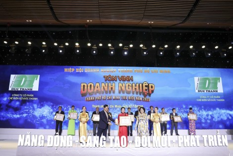 Gỗ Đức Thành được vinh danh trong danh sách 100 doanh nghiệp tiêu biểu của TP Hồ Chí Minh năm 2020