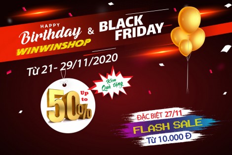 Khuyến mãi tưng bừng mừng sinh nhật WINWINSHOP & BLACK FRIDAY