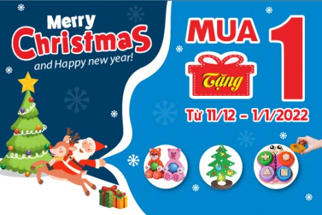 Giáng sinh rinh quà - mua 1 tặng 1