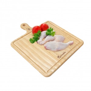 06433 - Thớt gỗ vuông tay cầm cắt thực phẩm sống.