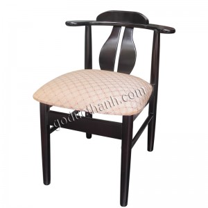 Ghế tựa 2 thanh, nệm vải, Nâu