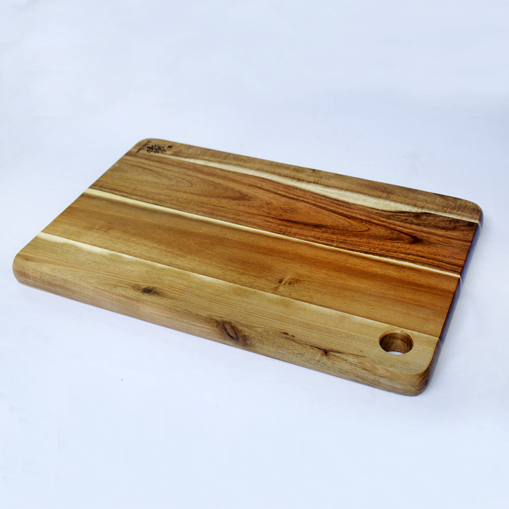 15081 - Thớt chữ nhật gỗ tràm, khoan lỗ