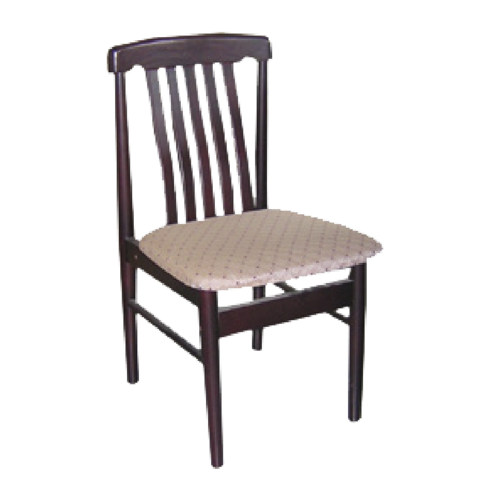 32702V - Ghế tựa 5 thanh, nệm vải, Nâu