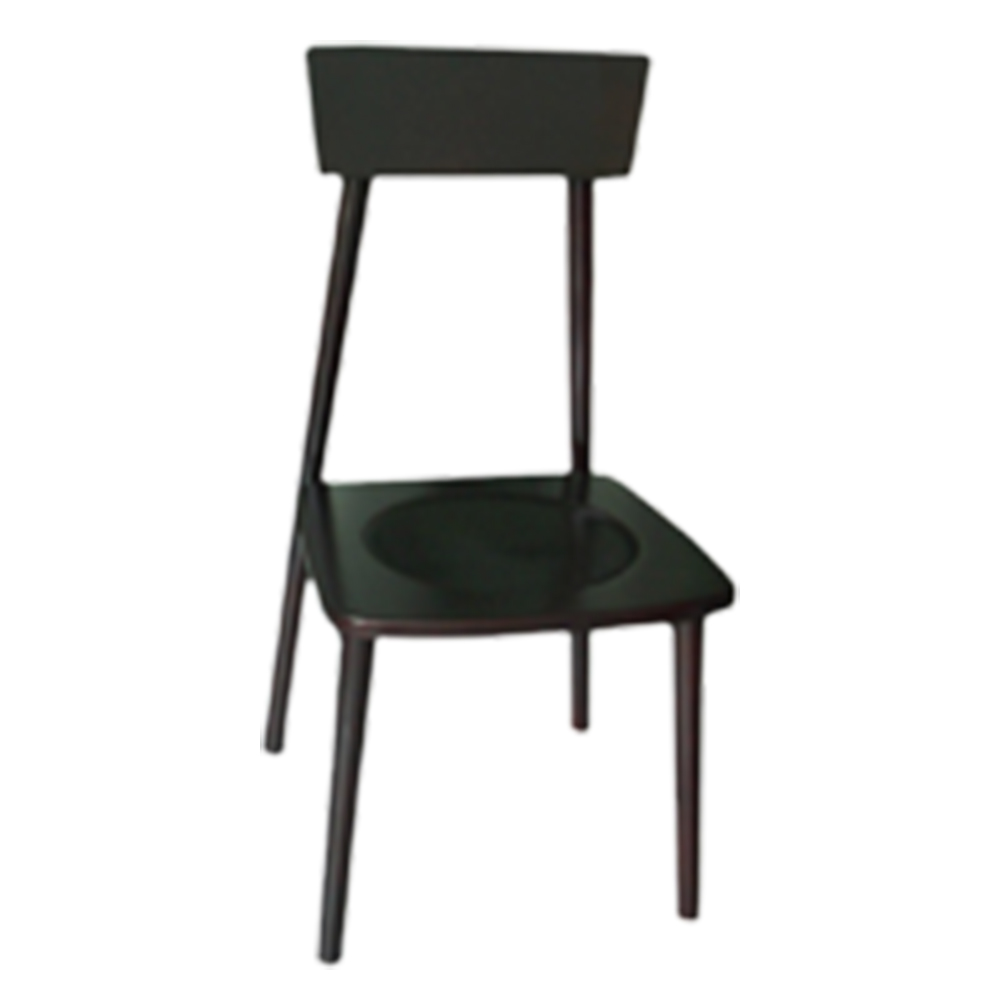 34702K - Ghế tựa chân tròn, mặt gỗ, Nâu